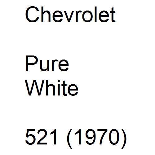 Chevrolet, Pure White, 521 (1970).